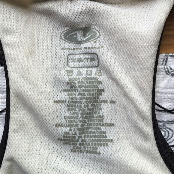 Athletic Works XS Lined racerback tank black white - Picture 4 of 4